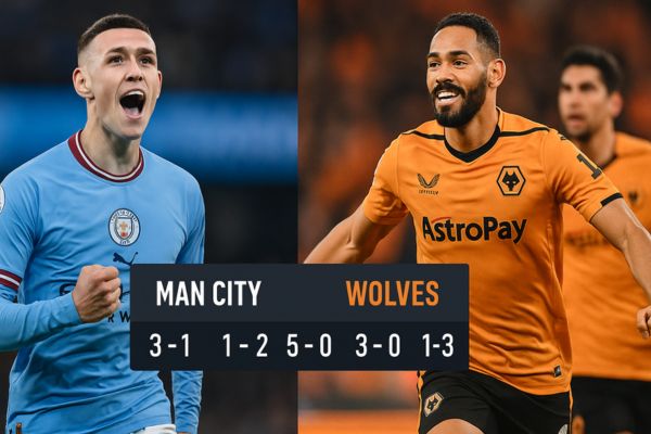 Nhận định bóng đá Phong độ gần đây của Man City vs Wolves 
